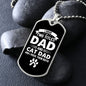 I Have Two Titles Dad and Cat Dad And I Rock Them Both Dog Tag Necklace - Fathers Day Gift for Cat Dad - Personalized Cat Dad Birthday Gift