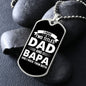 I Have Two Titles Dad and Bapa And I Rock Them Both Dog Tag Necklace - Fathers Day Gift for Bapa - Personalized Bapa Birthday Gift