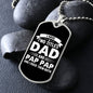 I Have Two Titles Dad and Pap Pap And I Rock Them Both Dog Tag Necklace - Fathers Day Gift for Pap Pap - Personalized Pap Pap Birthday Gift