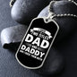 I Have Two Titles Dad and Daddy And I Rock Them Both Dog Tag Necklace - Fathers Day Gift for Daddy - Personalized Daddy Birthday Gift