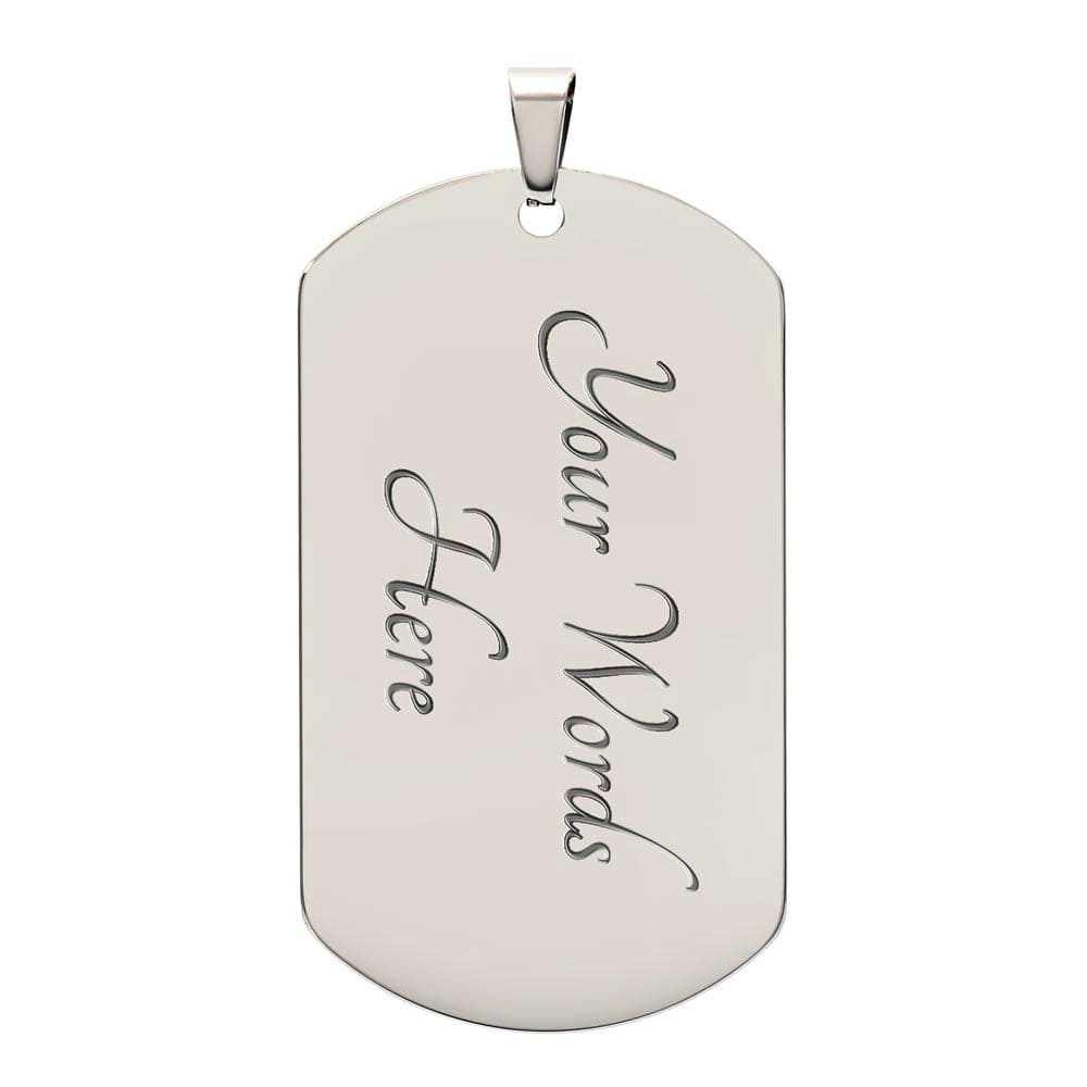 To My Son Love Daddy Dog Tag Necklace