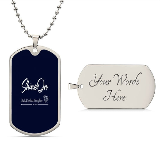 20230514 Dog Tag Necklace Template Military Chain (Silver) / Yes