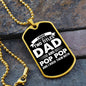 I Have Two Titles Dad and Pop Pop And I Rock Them Both Dog Tag Necklace - Fathers Day Gift for Pop Pop - Personalized Pop Pop Birthday Gift