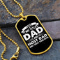 I Have Two Titles Dad & Host Dad And I Rock Them Both Dog Tag Necklace - Fathers Day Gift for Host Dad - Personalized Host Dad Birthday Gift