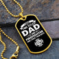 I Have Two Titles Dad and Firefighter And I Rock Them Both Dog Tag Necklace - Fathers Day Gift for Fireman - Firefighter Birthday Gift
