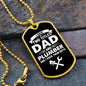 I Have Two Titles Dad and Plumber And I Rock Them Both Dog Tag Necklace - Fathers Day Gift for Plumber - Personalized Plumber Birthday Gift