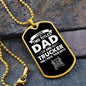 I Have Two Titles Dad and Trucker And I Rock Them Both Dog Tag Necklace - Fathers Day Gift for Trucker - Personalized Trucker Birthday Gift