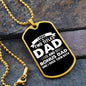 I Have Two Titles Dad and Bonus Dad And I Rock Them Both Dog Tag Necklace - Fathers Day Gift for Stepfather - Father-in-Law Birthday Gift