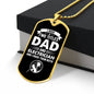 I Have Two Titles Dad and Electrician And I Rock Them Both Dog Tag Necklace - Fathers Day Gift for Electrician - Electrician Birthday Gift