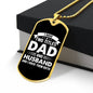 I Have Two Titles Dad and Husband And I Rock Them Both Dog Tag Necklace - Fathers Day Gift for Husband - Personalized Husband Birthday Gift