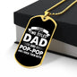 I Have Two Titles Dad and Pop-pop And I Rock Them Both Dog Tag Necklace - Fathers Day Gift for Pop-pop - Personalized Pop-pop Birthday Gift