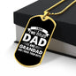 I Have Two Titles Dad and Grandad And I Rock Them Both Dog Tag Necklace - Fathers Day Gift for Grandad - Personalized Grandad Birthday Gift