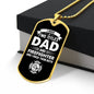 I Have Two Titles Dad and Firefighter And I Rock Them Both Dog Tag Necklace - Fathers Day Gift for Fireman - Firefighter Birthday Gift