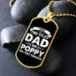 I Have Two Titles Dad and Poppy And I Rock Them Both Dog Tag Necklace - Fathers Day Gift for Poppy - Personalized Poppy Birthday Gift