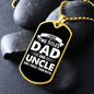 I Have Two Titles Dad and Uncle And I Rock Them Both Dog Tag Necklace - Fathers Day Gift for Uncle - Personalized Uncle Birthday Gift
