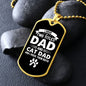 I Have Two Titles Dad and Cat Dad And I Rock Them Both Dog Tag Necklace - Fathers Day Gift for Cat Dad - Personalized Cat Dad Birthday Gift