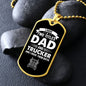 I Have Two Titles Dad and Trucker And I Rock Them Both Dog Tag Necklace - Fathers Day Gift for Trucker - Personalized Trucker Birthday Gift