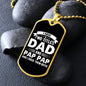 I Have Two Titles Dad and Pap Pap And I Rock Them Both Dog Tag Necklace - Fathers Day Gift for Pap Pap - Personalized Pap Pap Birthday Gift