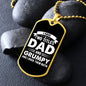 I Have Two Titles Dad and Grumpy And I Rock Them Both Dog Tag Necklace - Fathers Day Gift for Grumpy - Personalized Grumpy Birthday Gift