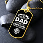 I Have Two Titles Dad and Firefighter And I Rock Them Both Dog Tag Necklace - Fathers Day Gift for Fireman - Firefighter Birthday Gift