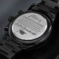Personalized Black Chronograph Watch for Mikes
