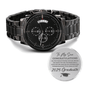 To My Son 2025 Graduate Black Chronograph Watch - Graduation Gift for Son - Class of 2025 Motivational Gift