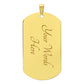 To My Son from Dad Dog Tag - Always Remember - Motivational Graduation Gift - Son Birthday Present - Christmas Gift for Son Military Chain (Gold) / Yes