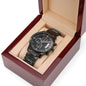 To My Son 2026 Graduate Black Chronograph Watch - Graduation Gift for Son - Class of 2026 Motivational Gift