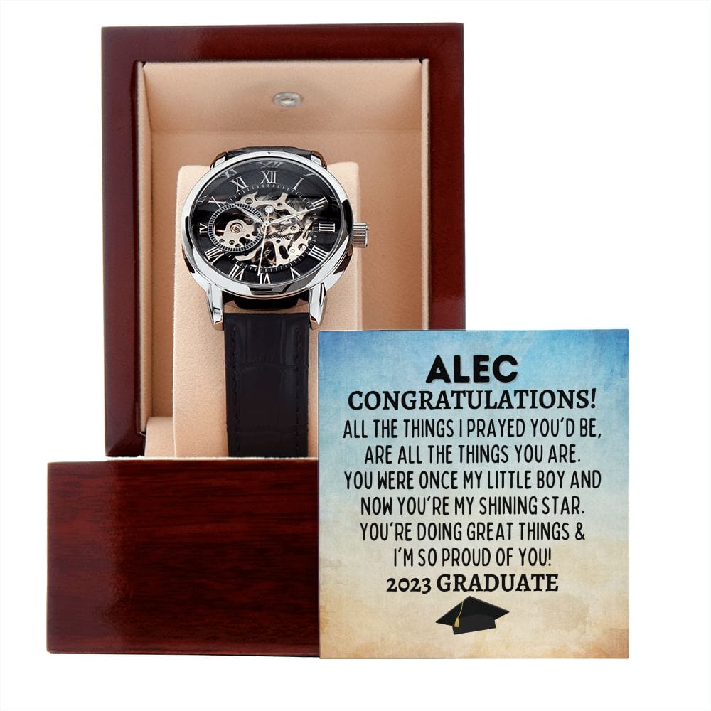 Personalized Graduation Watch - Gifts For Son - High School Graduation Jewelry - Class Of 2023 - Custom Gift - College Graduation Gifts