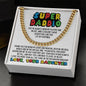 Super Daddio Cuban Link Chain Necklace - Funny Fathers Day Gift for Gamer - Video Game Birthday Gift to Dad from Daughter