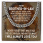 To My Brother-in-Law Cuban Link Chain Necklace - Motivational Lion Graduation Gift for Brother-in-Law - Birthday Gift, Wedding Gift Stainless Steel / Standard Box