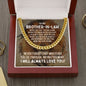 To My Brother-in-Law Cuban Link Chain Necklace - Motivational Lion Graduation Gift for Brother-in-Law - Birthday Gift, Wedding Gift 14K Yellow Gold Finish / Luxury Box
