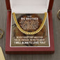 To My Big Brother Cuban Link Chain Necklace - Motivational Lion Graduation Gift for Brother - Big Brother Birthday Gift, Wedding Gift 14K Yellow Gold Finish / Luxury Box