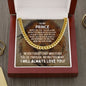 To My Prince Cuban Link Chain Necklace - Motivational Lion Graduation Gift for Prince - Prince Birthday Gift, Wedding Gift 14K Yellow Gold Finish / Luxury Box