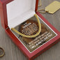 To My Godson Cuban Link Chain Necklace - Motivational Lion Graduation Gift for Godson - Godson Birthday Gift, Wedding Gift