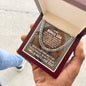 To My Bonus Son Cuban Link Chain Necklace - Motivational Lion Graduation Gift for Son-in-Law - Stepson Birthday Gift, Wedding Gift