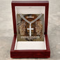 Personalized Roommate Cuban Link Cross Necklace - Motivational Lion Graduation Gift for Roommate - Christian Roommate Birthday, Wedding Gift