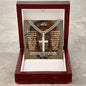 Personalized To My Uncle Cuban Link Cross Necklace - Motivational Lion Graduation Gift for Uncle - Christian Uncle Birthday, Wedding Gift