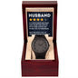 Husband 5 Star Rating Gift - Wooden Watch for Husband from Wife - Gift for Anniversary, Valentines Day, Birthday