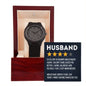 Husband 5 Star Rating Gift - Wooden Watch for Husband from Wife - Gift for Anniversary, Valentines Day, Birthday