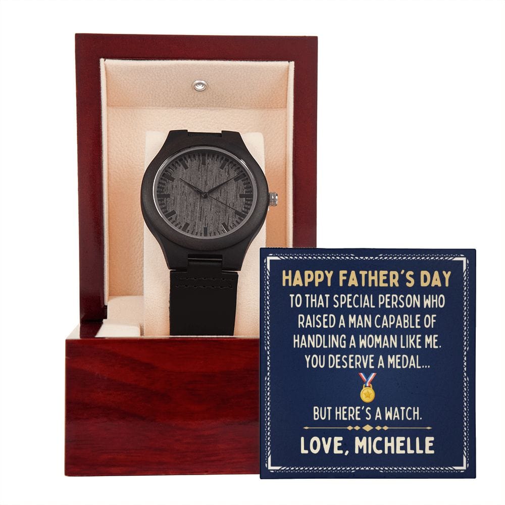 Personalized Funny Happy Father's Day For Father-in-law Watch - Humorous Father In Law Fathers Day Gift - Hilarious From Daughter-in-law
