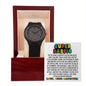 Super Daddio Wooden Watch - Funny Fathers Day Gift for Gamer - Video Game Birthday Gift to Dad from Daughter