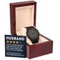 Husband 5 Star Rating Gift - Wooden Watch for Husband from Wife - Gift for Anniversary, Valentines Day, Birthday