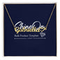 Heart Name Necklace Template 18k Yellow Gold Finish / Standard Box