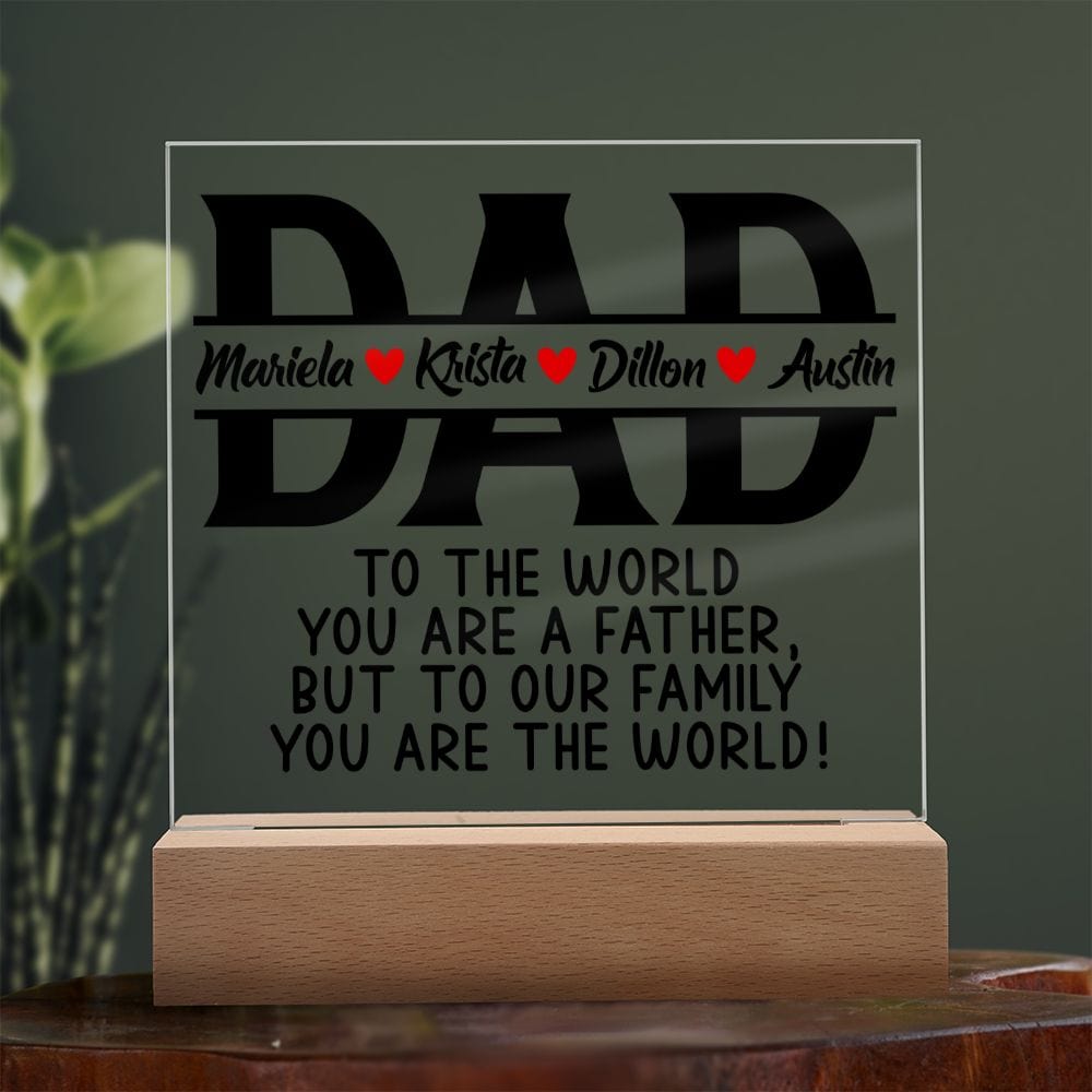 Personalized Dad Acrylic Plaque - Customized Fathers Day Gift