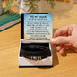 To My Man Vegan Leather Bracelet - Gift for Husband, Boyfriend, Fiance, Soulmate - Anniversary Valentine's Day Fathers Day Gift Two Tone Box