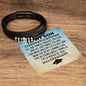 To My Son 2023 Graduate Vegan Leather Bracelet - Graduation Gift for Son - Class of 2023 College Graduation Gift - High School Grad