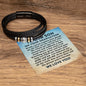 To Our Son Graduation Gift - Vegan Leather Bracelet - College Graduation Gift for Him - High School Graduate Jewelry