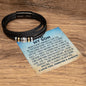 Gift for Son Vegan Leather Bracelet - Graduation Gift for Son - Son Birthday Gift- Son Wedding Gift - Motivational Gifts for Son