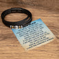 To My Man Vegan Leather Bracelet - Gift for Husband, Boyfriend, Fiance, Soulmate - Anniversary Valentine's Day Fathers Day Gift
